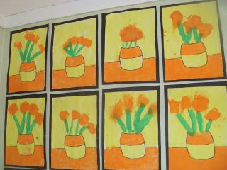 Sunflower Creations by Senior Infants (Ms. Cunningham)