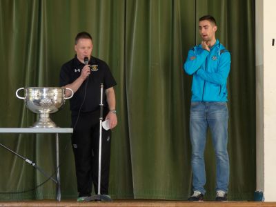 Sam Maguire visits Scoil San Treasa