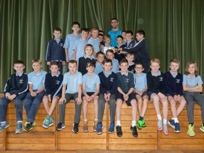 Sam Maguire visits Scoil San Treasa