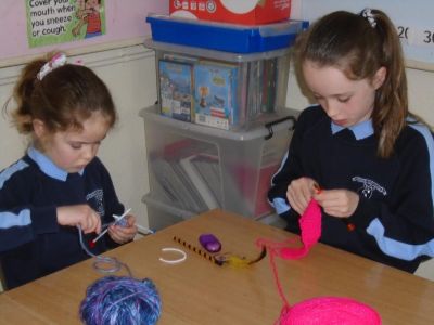 Knitting in first class