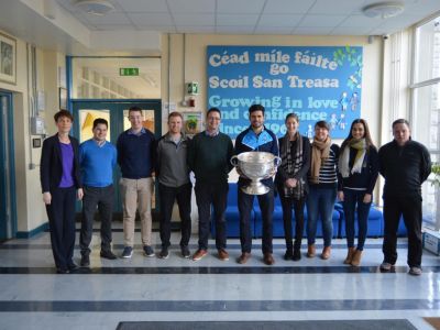 Cian O' Sullivan and Sam Maguire visit our school. Cian O' Sullivan and Sam Maguire visit our school.