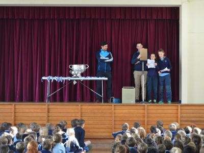 Cian O' Sullivan and Sam Maguire visit our school. Cian O' Sullivan and Sam Maguire visit our school.