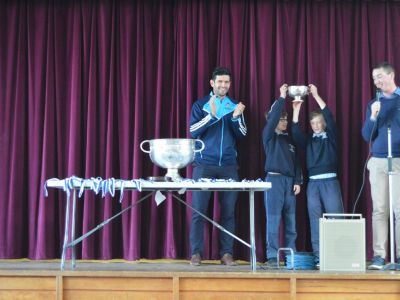 Cian O' Sullivan and Sam Maguire visit our school. Cian O' Sullivan and Sam Maguire visit our school.