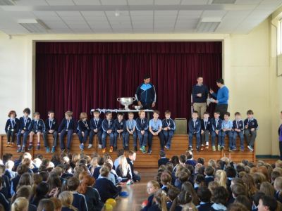 Cian O' Sullivan and Sam Maguire visit our school. Cian O' Sullivan and Sam Maguire visit our school.