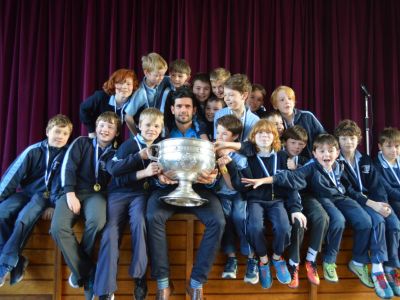 Cian O' Sullivan and Sam Maguire visit our school. Cian O' Sullivan and Sam Maguire visit our school.