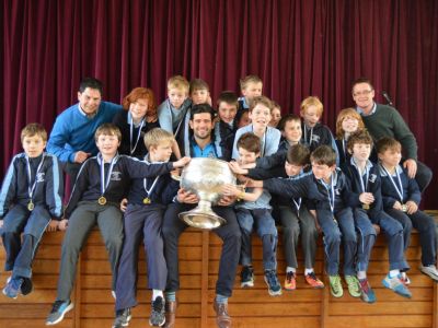 Cian O' Sullivan and Sam Maguire visit our school. Cian O' Sullivan and Sam Maguire visit our school.