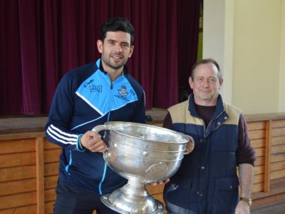 Cian O' Sullivan and Sam Maguire visit our school. Cian O' Sullivan and Sam Maguire visit our school.