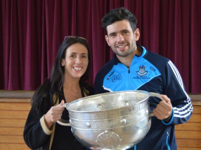 Cian O' Sullivan and Sam Maguire visit our school. Cian O' Sullivan and Sam Maguire visit our school.