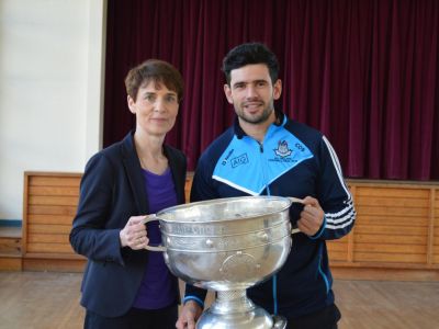Cian O' Sullivan and Sam Maguire visit our school. Cian O' Sullivan and Sam Maguire visit our school.