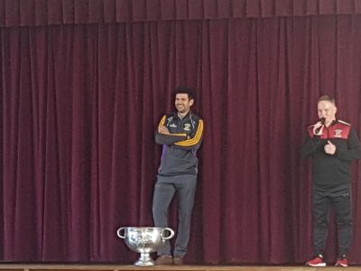 Scoil San Treasa welcomes our past pupil, Cian O'Sullivan.