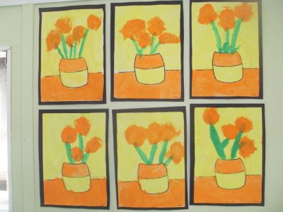 Sunflower Creations by Senior Infants (Ms. Cunningham)