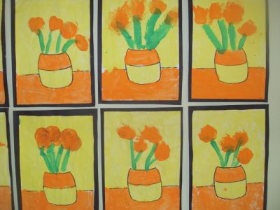Sunflower Creations by Senior Infants (Ms. Cunningham)