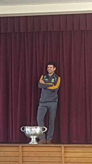 Scoil San Treasa welcomes our past pupil, Cian O'Sullivan.